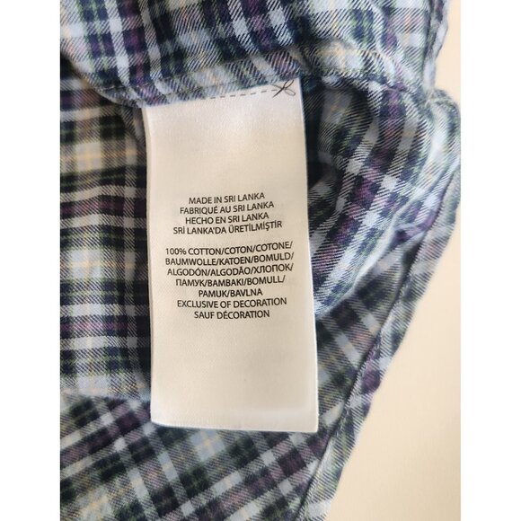 Ralph Lauren Plaid Shirt Blue & Purple Button Down Business Casual Mens XL EUC - Picture 7 of 9